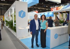 Christophe Laffon y Montse Montané, en el stand de Grupo Fernández.